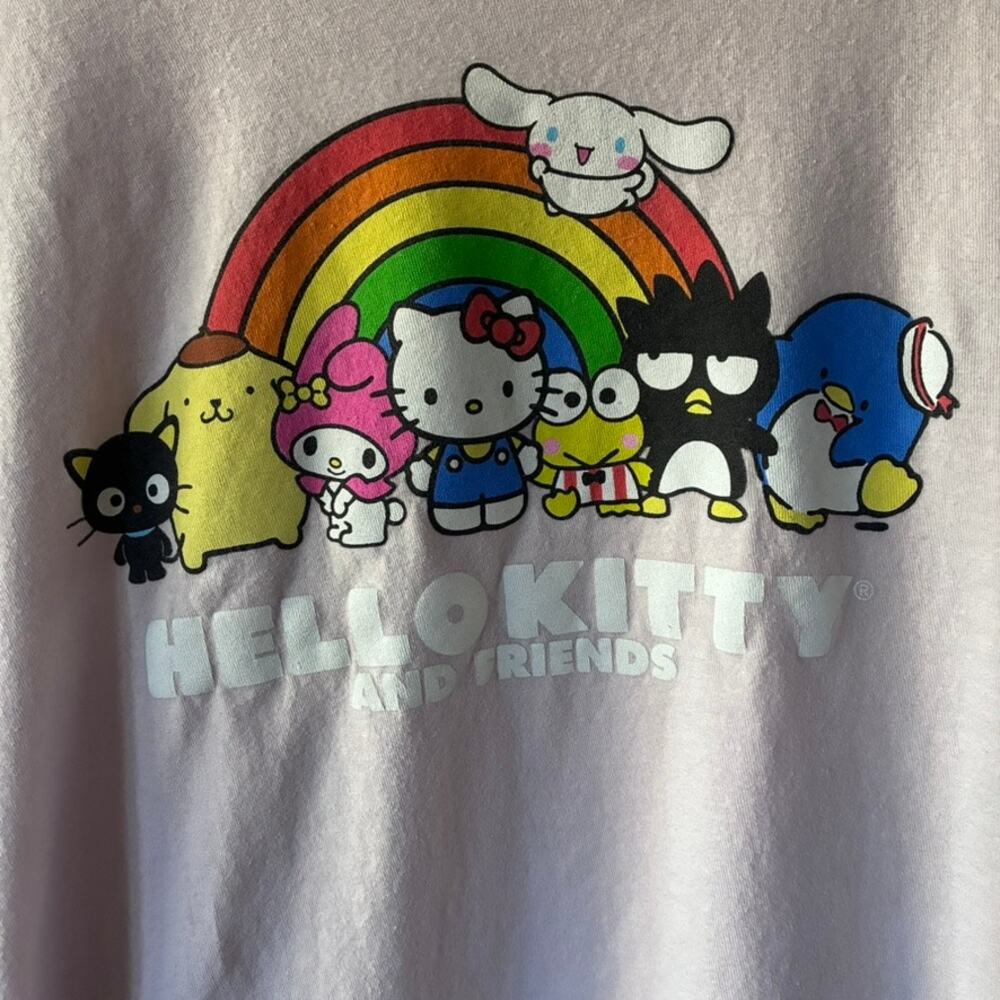 Hello Kitty & Friends Rainbow Graphic Tee 3XL Pink Sanrio Kawaii Cute 2024
